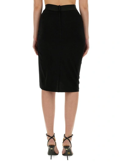 Shop Dolce & Gabbana Asymmetrical Skirt In Black