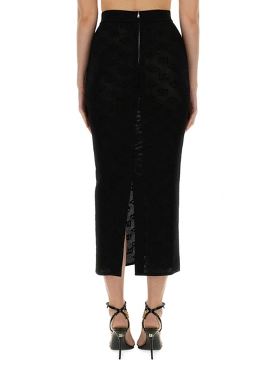 Shop Dolce & Gabbana Dg Skirt All Over In Black