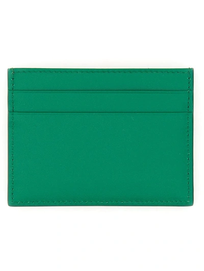 Shop Dolce & Gabbana Leather Card Holder In Green