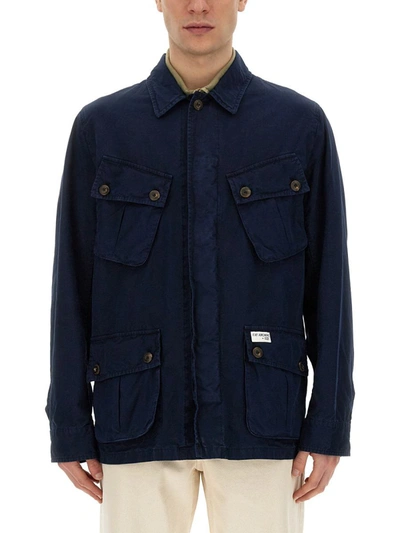 Shop Fay Cotton Jacket In Blue