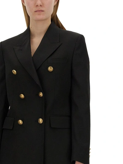 Shop Golden Goose Double-breasted Jacket In Black