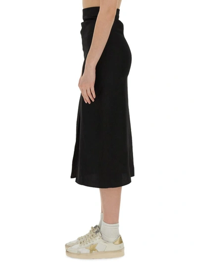 Shop Golden Goose Midi Skirt In Black