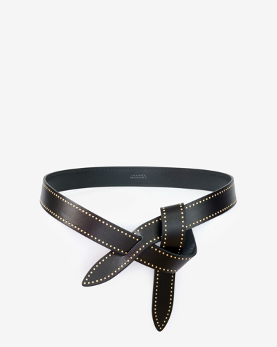 Shop Isabel Marant Lecce Knotted Belt In Black