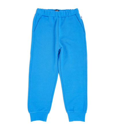 Shop Il Gufo Cotton Sweatpants (3-12 Years) In Blue