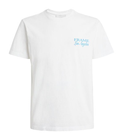 Shop Frame Los Angeles Logo T-shirt In White