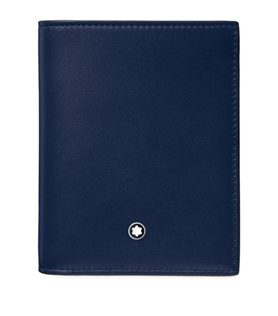 Shop Montblanc Meisterstück 6cc Compact Wallet In Blue
