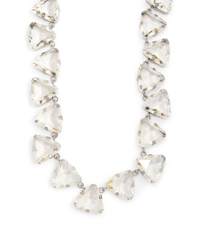 Shop Marina Rinaldi Crystal-embellished Necklace In White