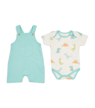 Shop Kissy Kissy Dinosaur Print Bodysuit And Dungaree Set (0-24 Months) In Multi
