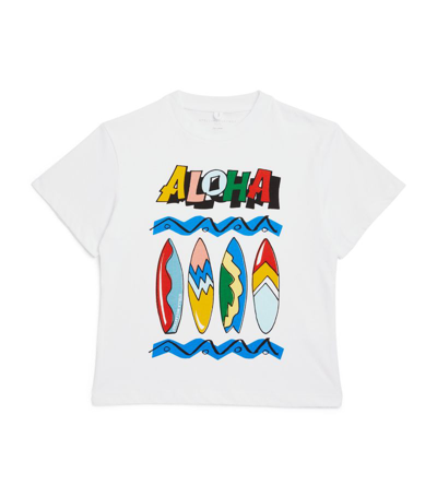 Shop Stella Mccartney Aloha Print T-shirt (3-14 Years) In White