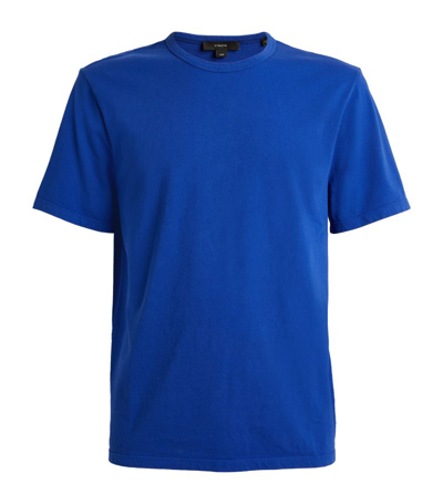 Shop Vince Cotton T-shirt In Blue