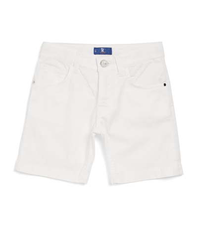 Shop Stefano Ricci Kids Stretch-cotton Shorts (4-16 Years) In White