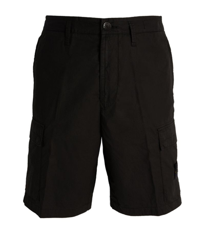 Shop Stone Island Stretch-cotton Bermuda Shorts In Black