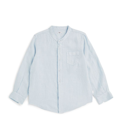 Shop Il Gufo Linen Shirt (3-12 Years) In Blue