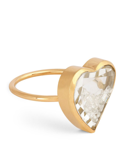 Shop Moritz Glik Yellow Gold And Diamond Afago Shaker Ring
