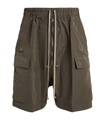 Shop Rick Owens Cargobela Shorts In Grey