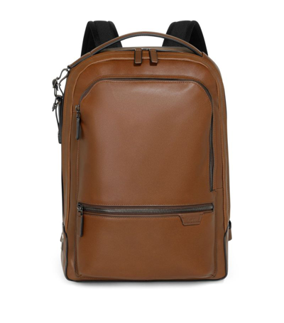 Shop Tumi Harrison Leather Backpack In Brown
