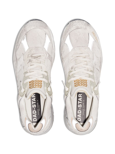 Shop Golden Goose Dad-star Sneakers In Silver