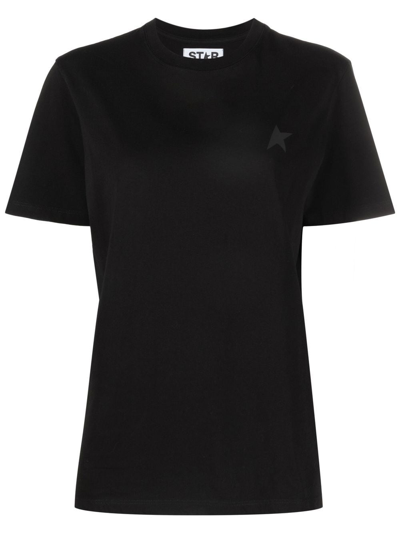 Shop Golden Goose Star Logo Cotton T-shirt In Black