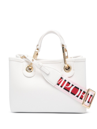 Shop Emporio Armani Myea Mini Shopping Bag In White