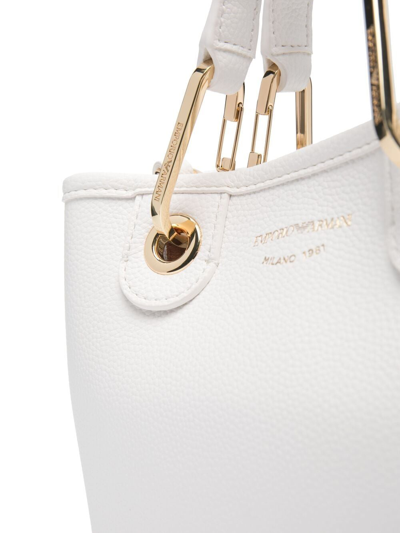 Shop Emporio Armani Myea Mini Shopping Bag In White