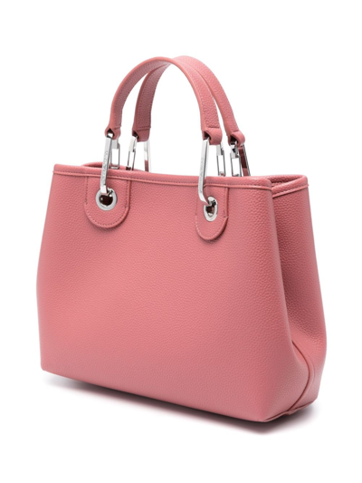Shop Emporio Armani Small Shopping Bag In Pink