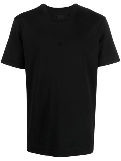 Shop Givenchy 4g Logo Cotton T-shirt In Black