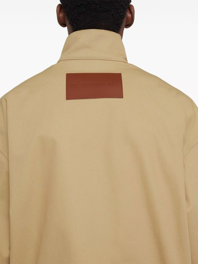 Shop Jil Sander Cotton Zipped Jacket In Beige