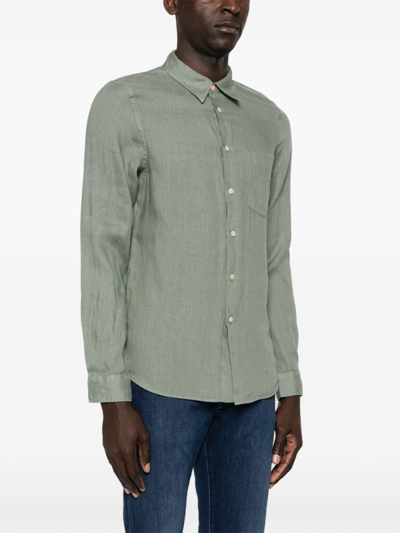 Shop Ps By Paul Smith Linen Shirt In Green