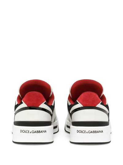 Dolce & Gabbana Leather And Mesh Sneaker In Multi