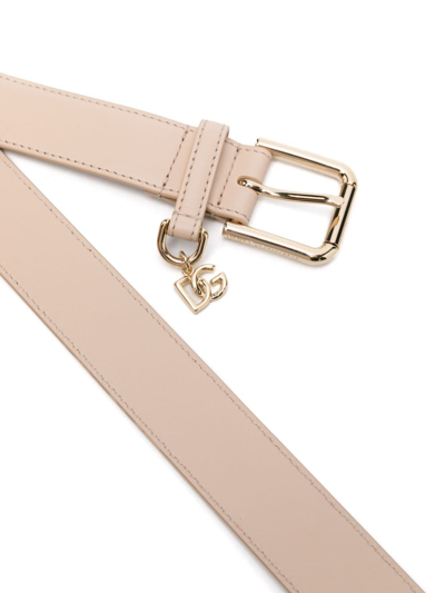 Shop Dolce & Gabbana Leather Belt In Pink