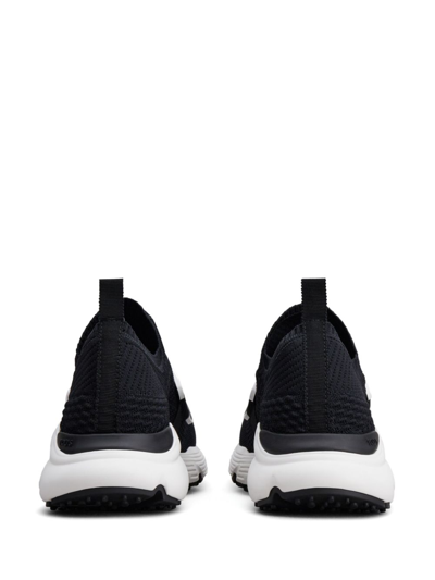 Shop Tod's Kate Knitted Sneakers In Black