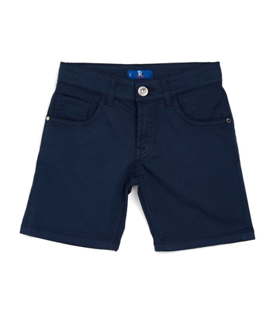 Shop Stefano Ricci Kids Stretch-cotton Shorts (4-16 Years) In Blue