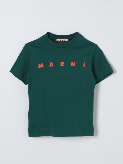 Shop Marni T-shirt  Kids Color Green
