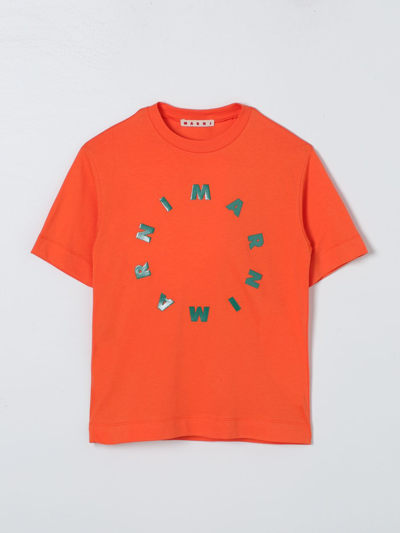 Shop Marni T-shirt  Kids Color Orange