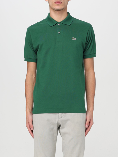 Lacoste Stretch Pique Short-sleeve Slim Fit Polo Shirt In Green