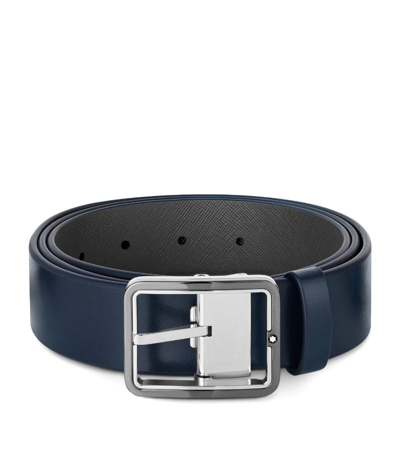 Shop Montblanc Leather Reversible Belt In Multi