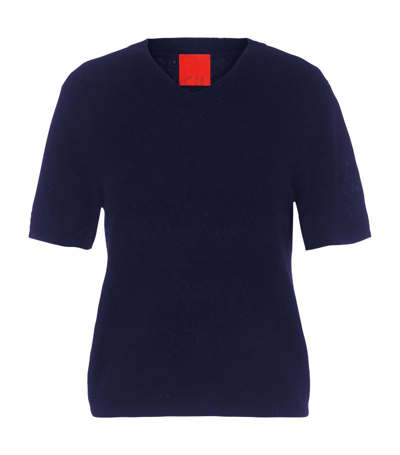 Shop Cashmere In Love Cashmere-silk Miller T-shirt In Blue