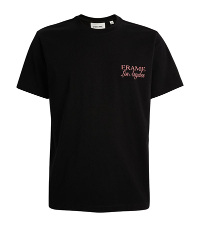 Shop Frame Los Angeles Logo T-shirt In Black