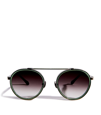 Shop Matsuda M3125 Sunglasses In Silver
