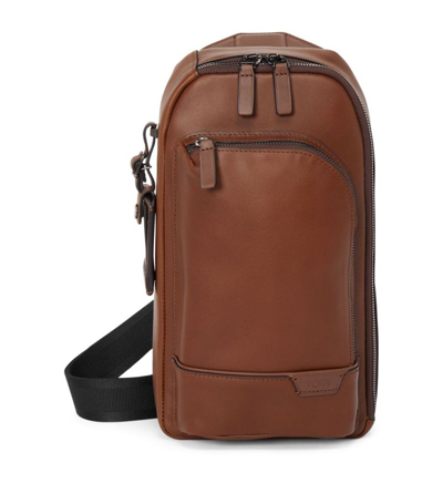 Shop Tumi Harrison Leather Cross-body Bag In Brown