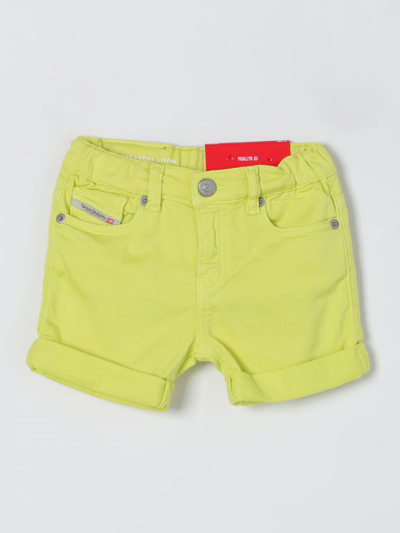 Shop Diesel Shorts  Kids Color Yellow