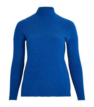 Shop Marina Rinaldi Rollneck Sweater In Blue