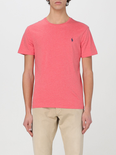 Shop Polo Ralph Lauren T-shirt  Men Color Red