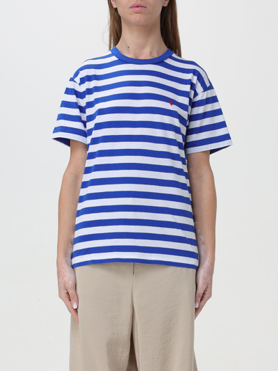 Shop Polo Ralph Lauren T-shirt  Woman Color Blue