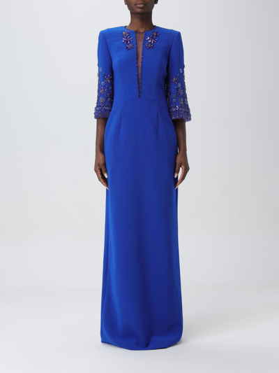 Shop Jenny Packham Dress  Woman Color Blue
