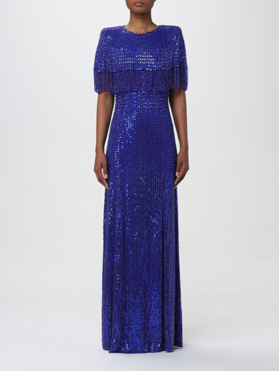 Shop Jenny Packham Dress  Woman Color Blue