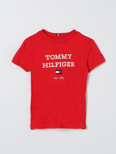 Shop Tommy Hilfiger T-shirt  Kids Color Red