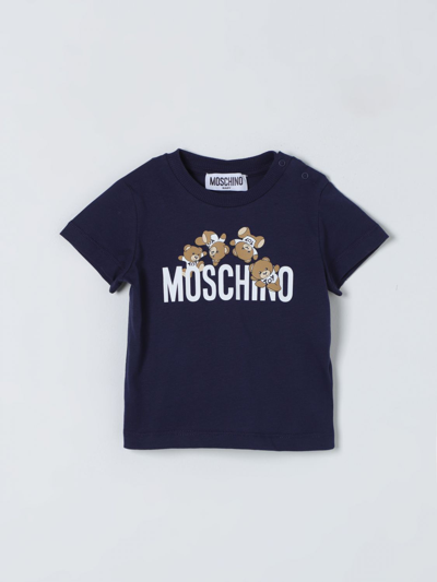 Shop Moschino Baby T-shirt  Kids Color Navy