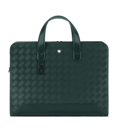 Shop Montblanc Leather Extreme 3.0 Briefcase In Green