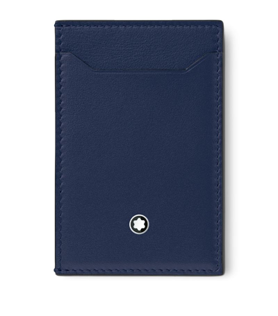 Shop Montblanc Meisterstück 3cc Card Holder In Blue